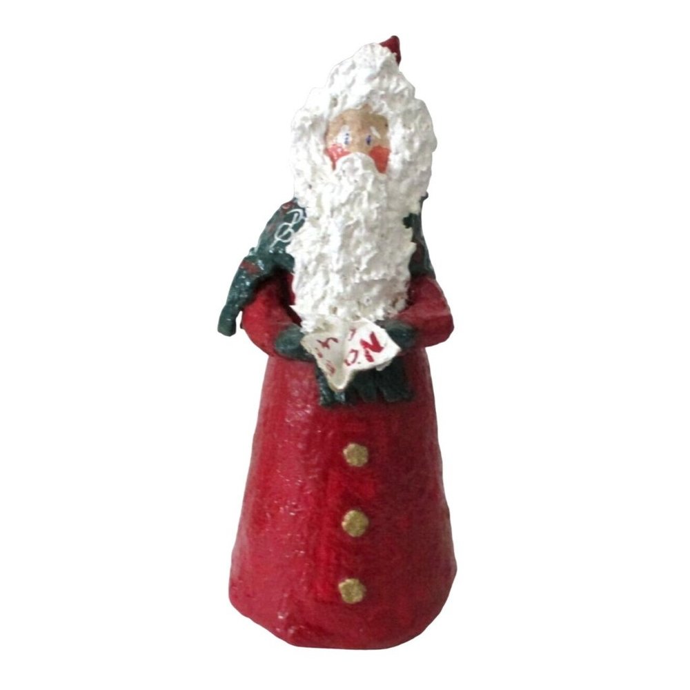 Vintage Santa Figure - Primitive Country Rustic Christmas Decor -  Artist Signed